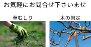 草むしり、草刈りお気軽にお問合せ下さいませ